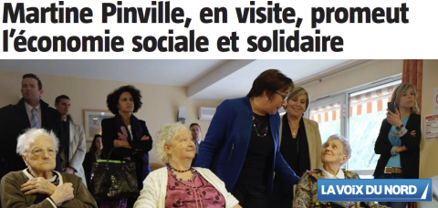 La voix du Nord, Martine Pinville, en visite, promeut l’économie sociale et solidaire