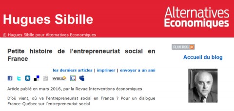[Alternatives Économiques] Petite histoire de l’entrepreneuriat social en France