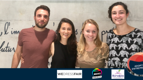 Adopte un entrepreneur à Lyon : L’équipe de WeDressFair et l’incubateur Ronalpia