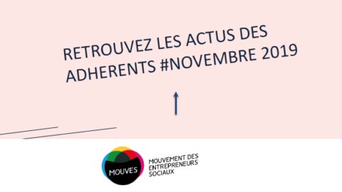 ACTUS DE NOS ADHÉRENTS #NOVEMBRE2019